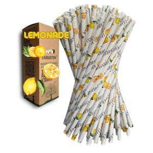 3 Boxes Biodegradable Lemons Paper Straws - Perfect for a Lemonade Stand